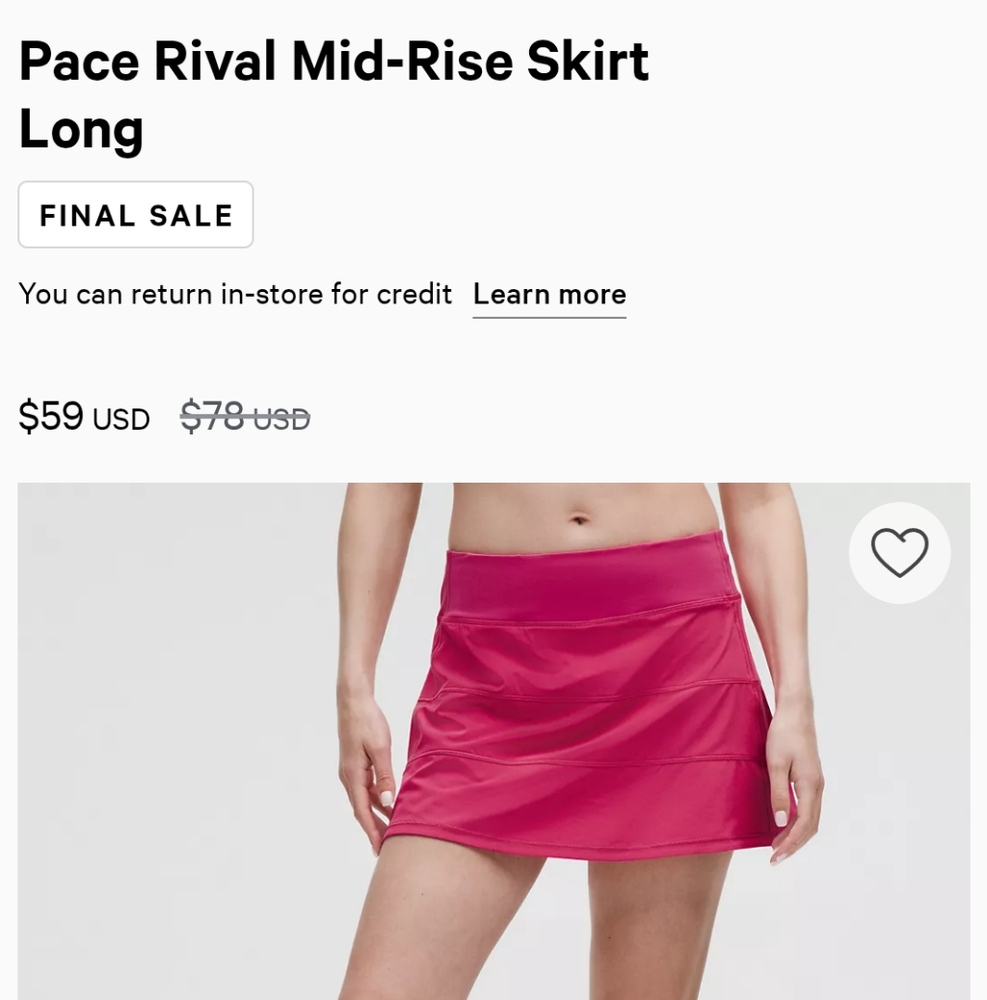 Pace Rival Mid-Rise Long Skirt - Pink